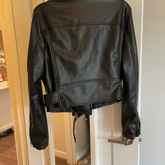 Bagatelle Faux Leather Biker Jacket - Picture 9 of 9